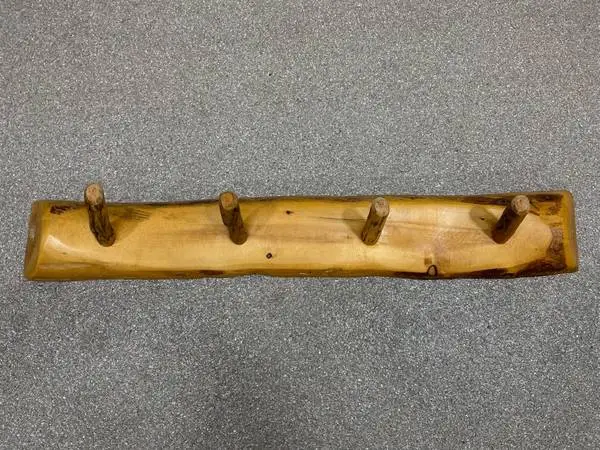 Log coat rack