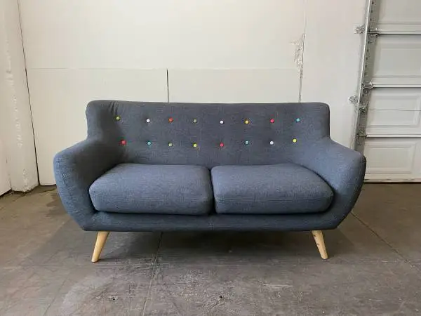 Modway Remark MCM Tufted Loveseat in Gray. FREE DELIVERY