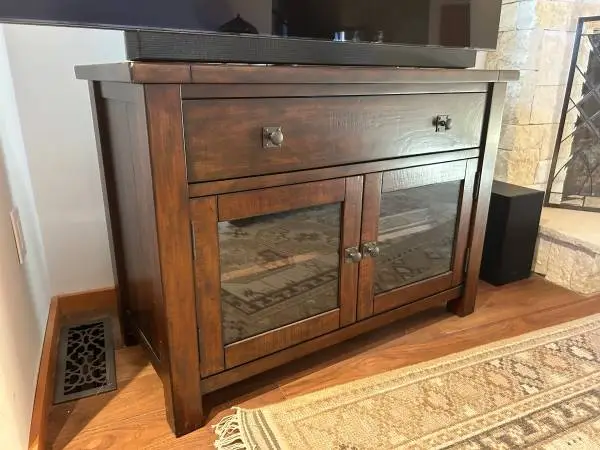 Pottery Barn wood TV stand