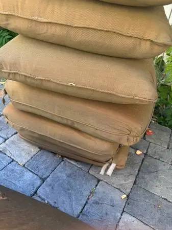 Patio outdoor seating cushions