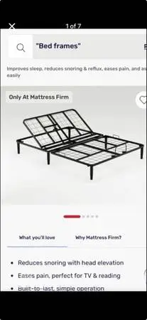 New King size adjustable bed frame
