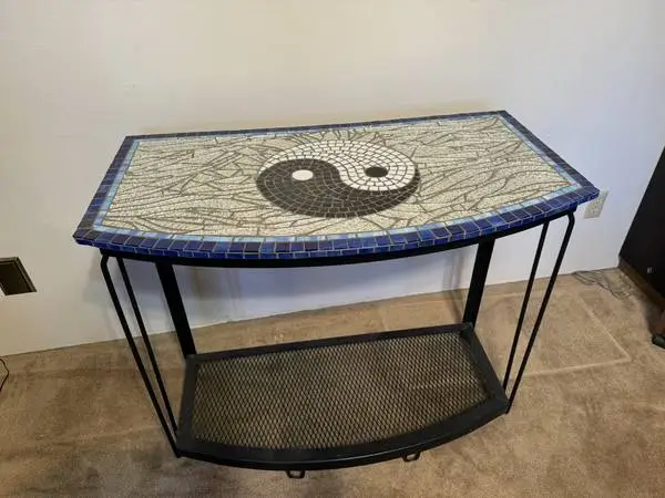 Mosaic Tile Table and Mirror