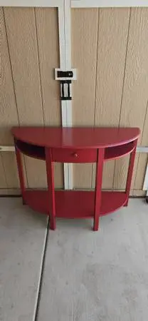 Half Moon Solid Wood Table, Excellent Shape, Firm Price, Read Descript