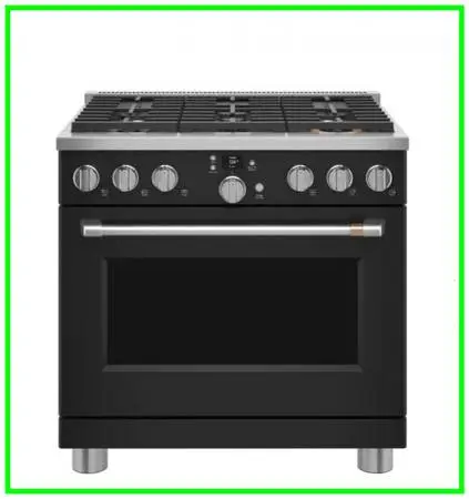 Café 36 Freestanding Dual Fuel True Convection Range Matte Black