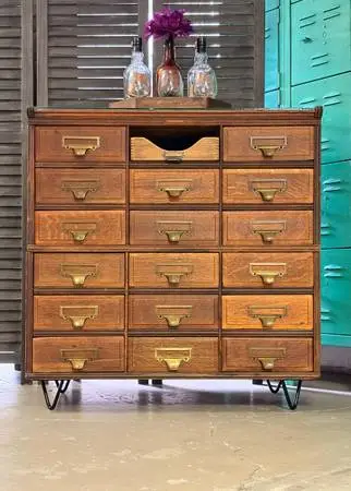 Beautiful Antique Yawman and Erbe File Cabinet