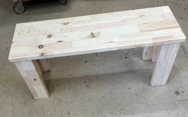 Knotty pine bench/table