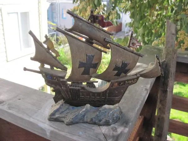 Vintage Cast Iron Boat  1920s