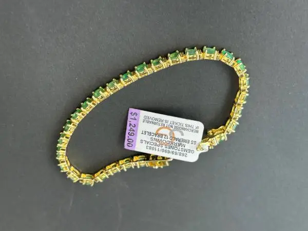 Brand new emerald gold bracelet