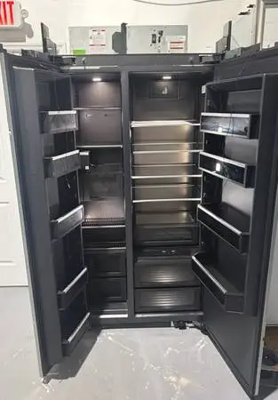 Jennair 42 panel ready side by side built in refrigerator