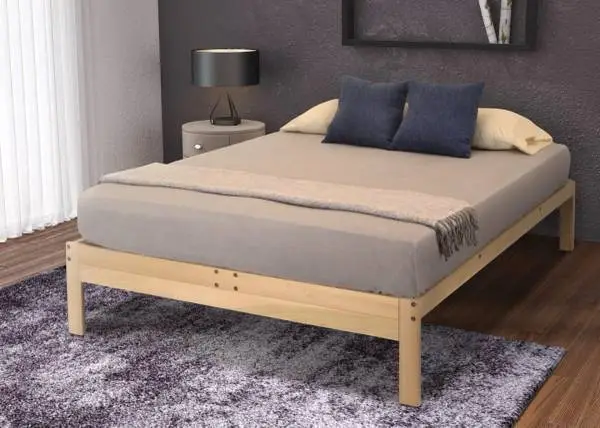 Solid Wood king size bed frame KD Frames Nomad Platform Bed slats