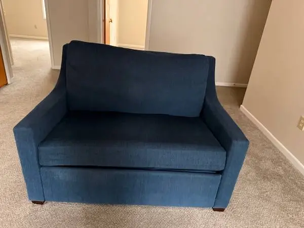 blue loveseat sleeper