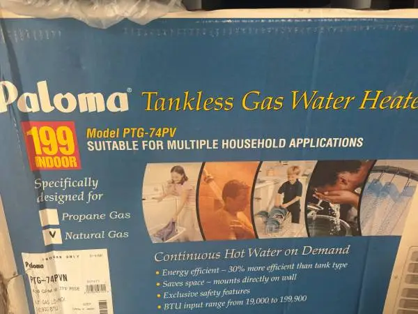 WATER HEATER -TANKLESS