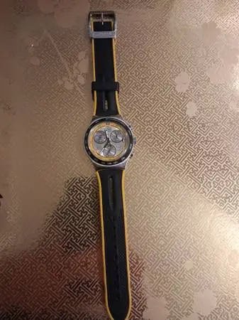 ⭐️SWATCH IRONY CHRONO LASER LIGHT (# YCS503) 2007 ALL ORIGINAL⭐️