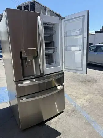 LG ThinQ refrigerator  four doors door in door   stainless steel