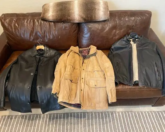 Three beautiful mens LEATHER JACKETS