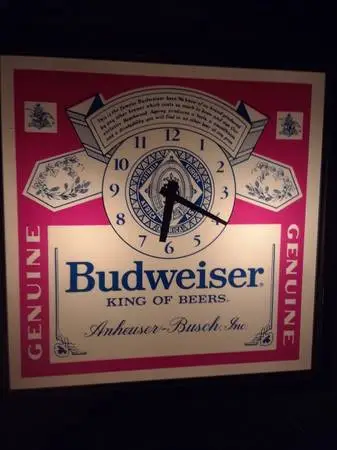 budweiser clock
