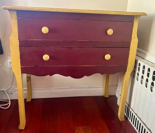 Vintage Console Table, Painted Pine 33W x 18 x 33H