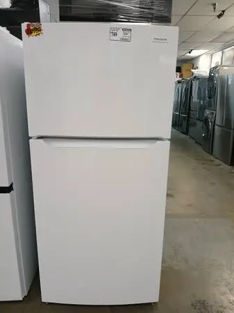 New Frigidaire white top freezer refrigerator