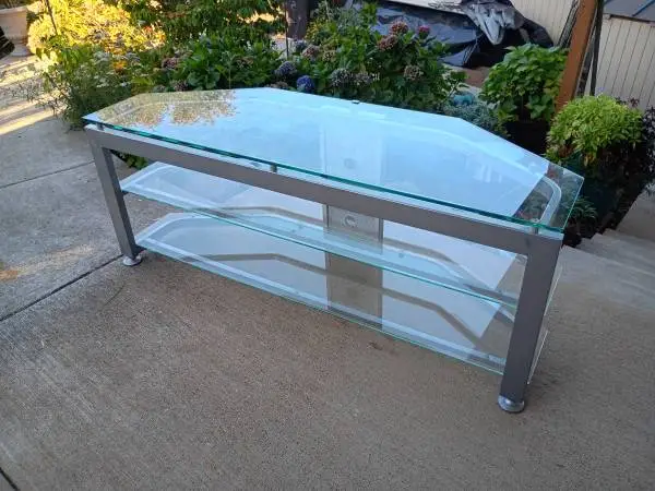 Entertainment Center, Glass, Fits in Corners