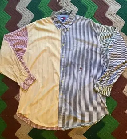Retro 1980s Tommy Hilfiger Multicolored Men’s XL Shirt