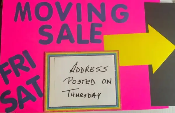 Monster Moving Sale Friday 9/11 & Saturday 9/12 Near Davis High School