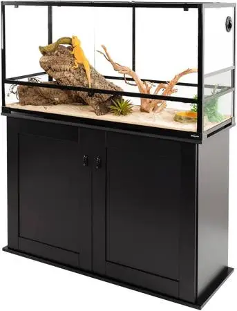 ***NEW***REPTI ZOO Reptile Aquarium Terrarium Wooden Stand 48x18