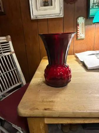 Cranberry vase