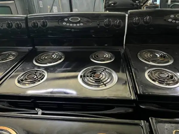 Black coil top stove