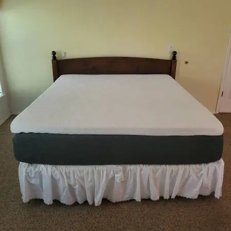 Cal King Bed: Mattress, Frame, Headboard & Mattress topper