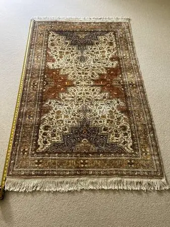 Rug Turkish Kayseri hand-knotted silk Turkey Pray Worship carpet