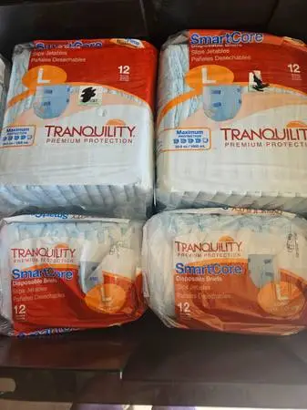 Tranquility Smart Core Adult Diapers, Maximum Absorbency   L & XL