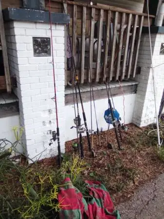 Fishing poles with rods
