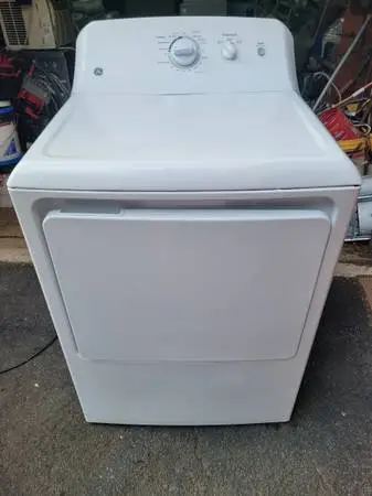 G.E white electric dryer
