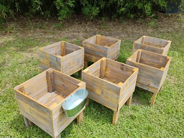 6 Large Square Planter Boxes 20 Tall