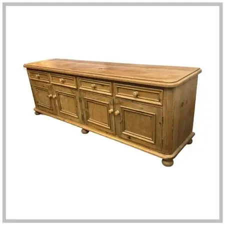 Antique European Pine Four-door Sideboard