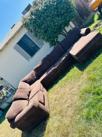 Brown sectional sofa