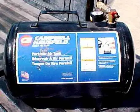 Cambell Hausfeld 5 Gallon Portable Air Carry Tank 125PSI NICE!