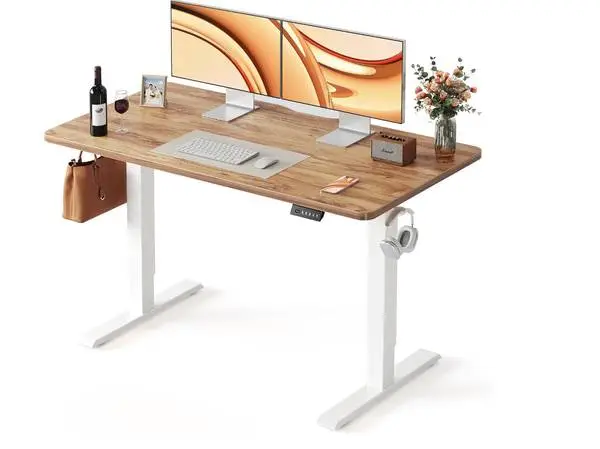 FEZIBO Standing Desk, 55 × 24 Inches Electric Height Adjustable