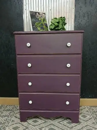 Cute Redesigned Vintage Plum Dresser