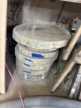 Live edge Black Cherry Discs