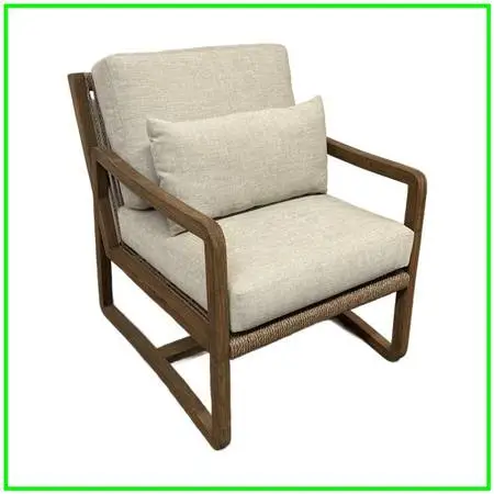 New Brownstone Teak Wood Accent Chair, Prototype