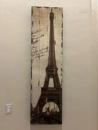 5-foot tall picture of the Eiffel Tower in Paris