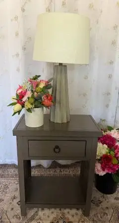 Lovely Gray Nightstand