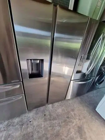 Samsung stainless steel counter depth side by side refrigerator