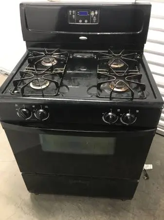 Dependable - Whirlpool 30” Gas Stove / Range in BLACK- delivery available