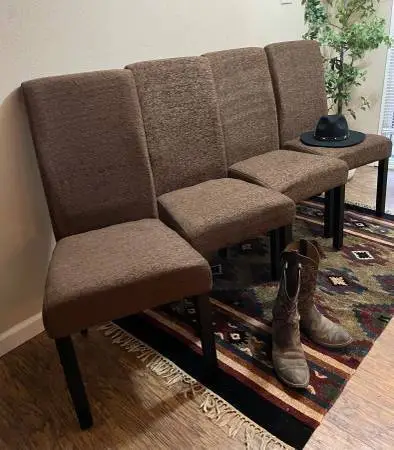 Four NEW Rich Brown Dining Chairs
