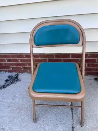 Padded Folding Chairs -Bronze Metal Frame (35)