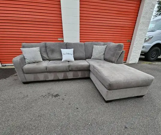 Free Delivery! Gray Ashley Sectional Couch.