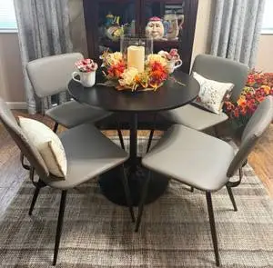 NEW Apartment Size Table and four Taupe Dining Chairs