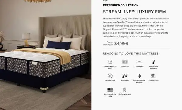Authentic Premium Mattresses Tempurpedic & Stearns & Foster, More